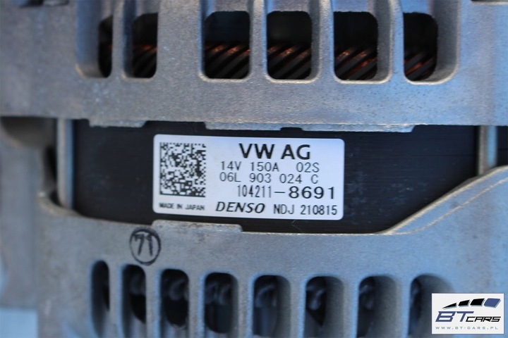 фото №12, Audi a4 a5 генератор 150a 2.0 tfsi 06l903024c 06l 903 024 c 06l903024h 06l