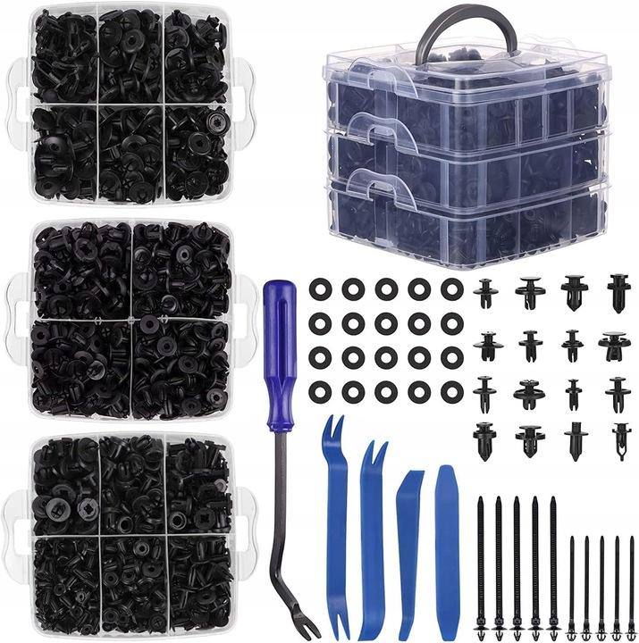 фото №16, Застібки автомобільні do оббивка кліпси кліпси набір 760 el + wyjmaki хомути