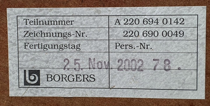 фото №5, Полка задняя зад mercedes w220 a2206940142