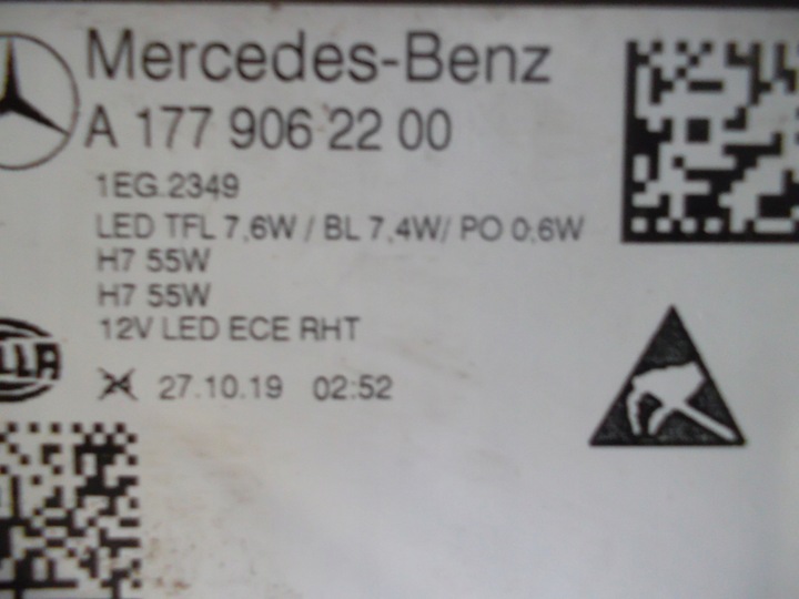 фото №11, Mercedes a клас 177 w177 лампи звичайні h7 перед