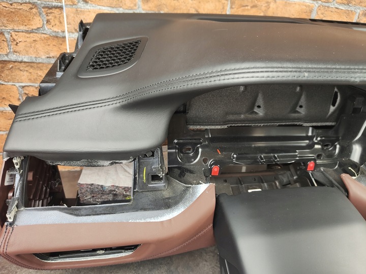 фото №10, Bmw 7 g11 g12 оригінальна панель роздавальна консоль шкіра nappa hud amarone