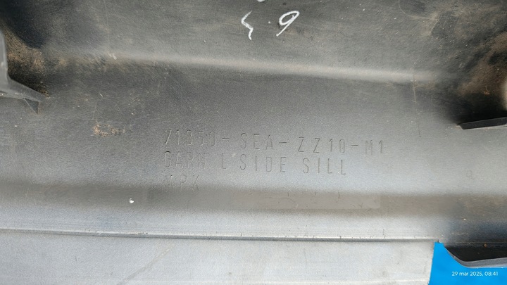 фото №3, Honda accord 7 vii лівий поріг планка порогова ліва 71850-sea-zz10-m1 dn218