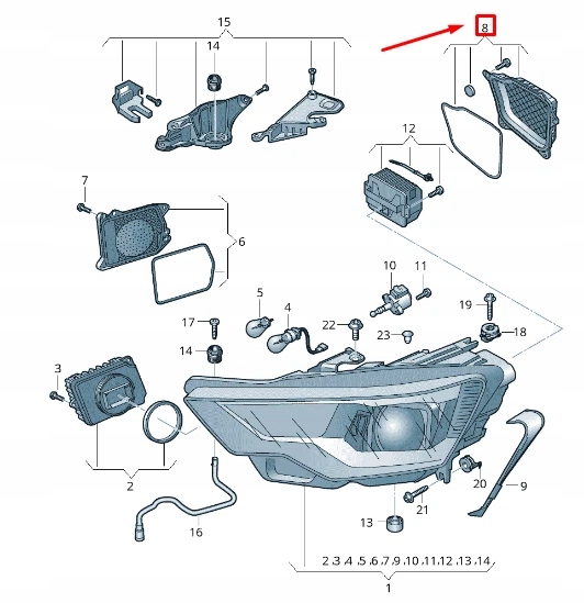 фото №1, Audi a6 4a c8 заглушка левого фара 4k0941159a