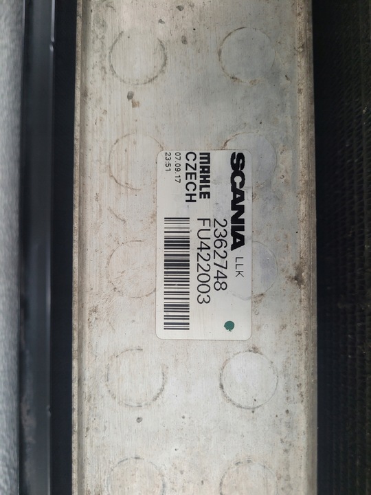 фото №7, Комплект радиаторов воды воздуха интеркулер кондиционер туннель scania r s ngs