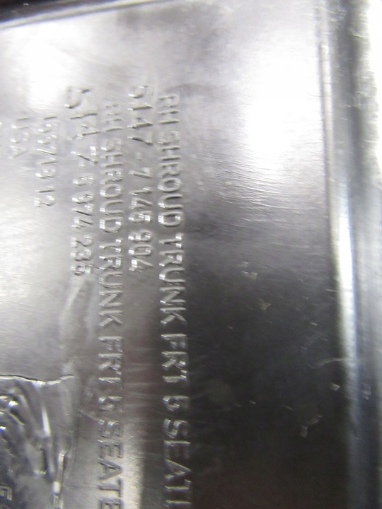 фото №9, Захист багажника корпус оббивка права bmw e70 x5 tabak