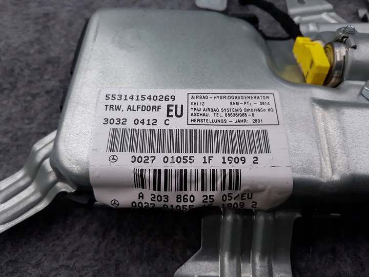 фото №3, Подушка подушка безпеки двері перед mercedes w203 c-klasa