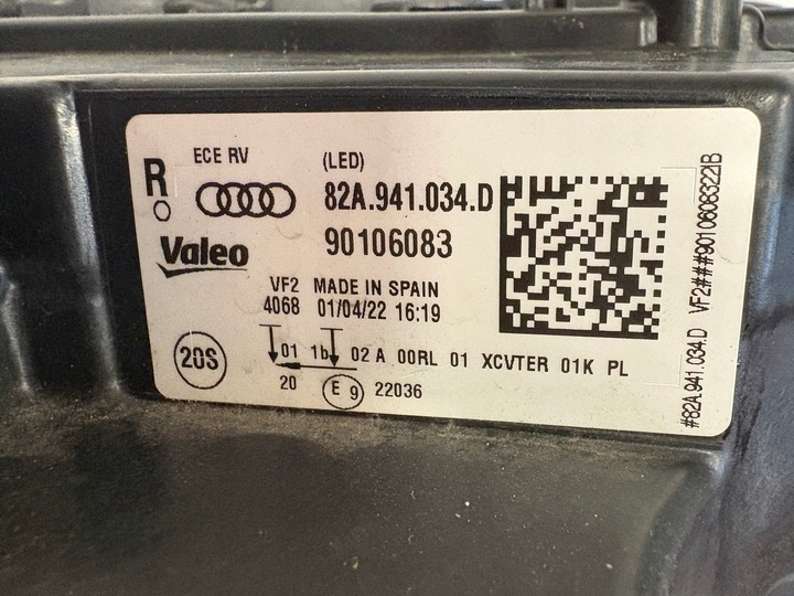 фото №12, Лівий повний led audi a1 s1 82a 82a941034d маю комплект
