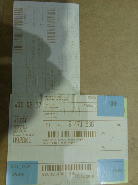 фото №10, Bmw x2 f39 оббивка боковина двері правий перед 9471638 новий