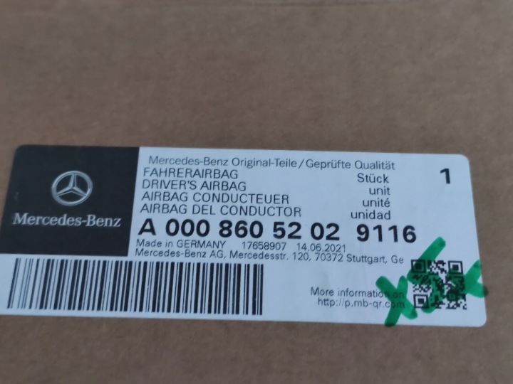 фото №9, Mercedes ml gl рестайлинг подушка водителя подушка водителя a0008605202