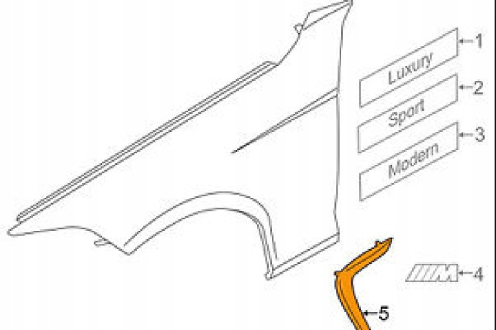 фото №9, Bmw 4 f32 правое крыло решётка trim 51747294826 7294826 оригинальная запчасть 2015