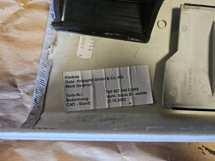 фото №6, Захист стійка права b з ручка vw t5 multivan 7h5867244d