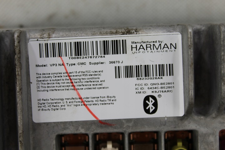 фото №6, Chrysler pacifica 17- радио harman 68232028ak