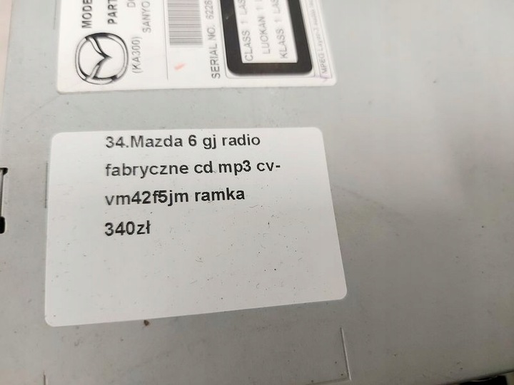 фото №7, Mazda 6 iii gj радіо заводські cd mp3 рамка