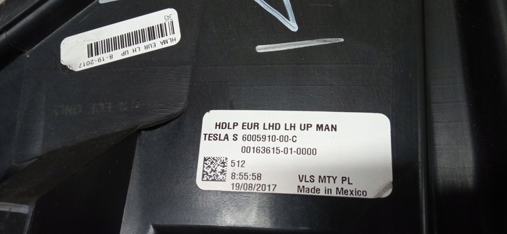 фото №12, Tesla модель s 12- лампа фара перед левая ксенон eu 6005910-00-c