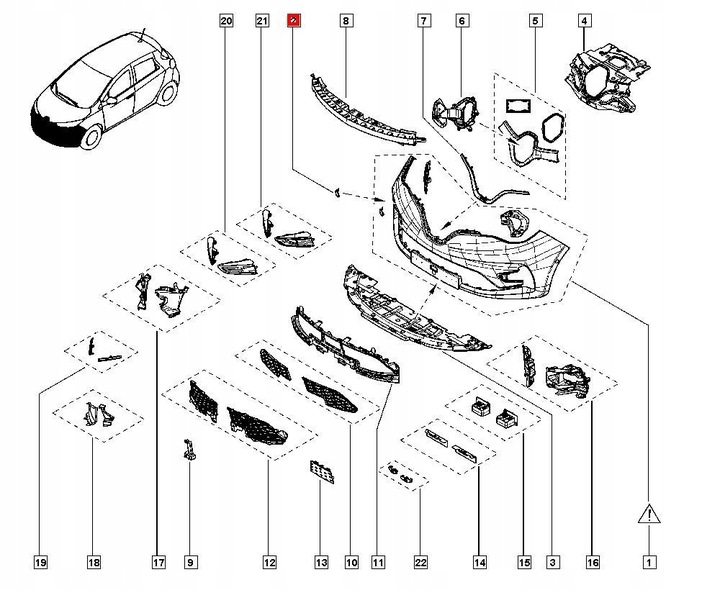 фото №7, Заглушка фаркоп бампера перед terqt renault zoe ii 511808777r