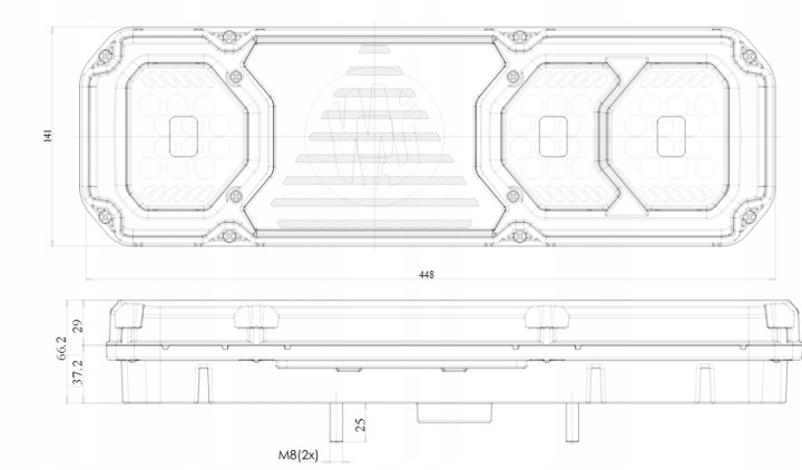 фото №11, Фара led комбинированная задняя 5 функций 12-24v 2517p ece