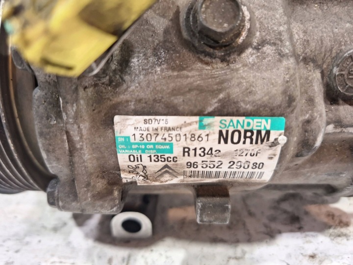 фото №6, Компресор кондиціонера 9655229080 fiat scudo ii jumpy expert 2.0 mjet 07-