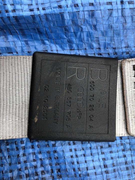 фото №5, Pas безпеки правий перед audi a6 c5 platin