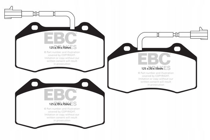 фото №2, Ebc dp42021/2r yellowstuff тормозные колодки alfa romeo 4c mi.to 4c передние