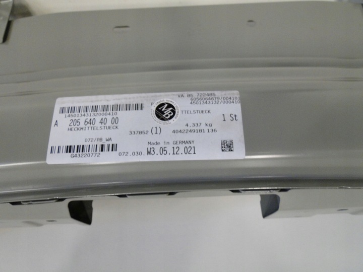фото №8, Mercedes pas задний усилитель задние зад c класс w205 205 sedan
