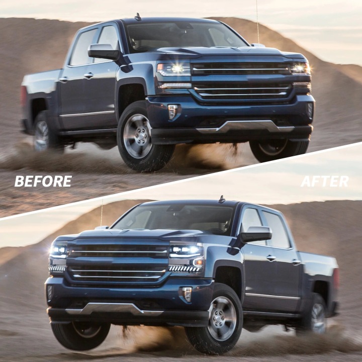 фото №11, Фары лампы kpl vland полный led тюнинг chevrolet silverado 3 рестайлинг z24