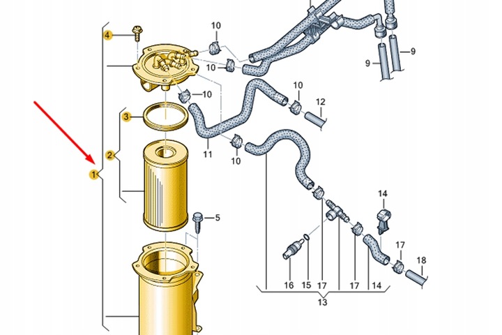 фото №8, Фильтр топлива kpl. з корпус vw touran 1,6 tdi 11-