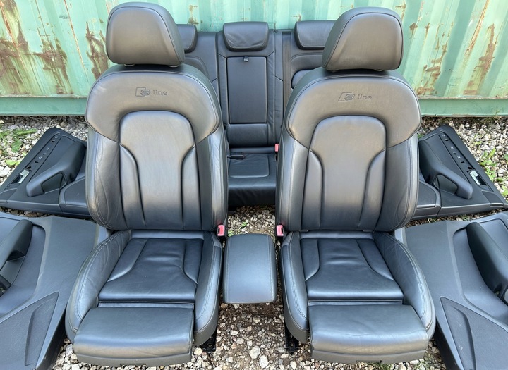 фото №12, Сидіння шкіра sokórzane чорні з підігрівом електрика audi q5 8r0 s-line рестайлінг