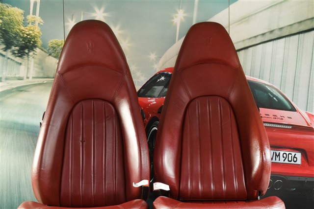 фото №6, Maserati 4200 сиденья кожаные бордовый электрик l+p
