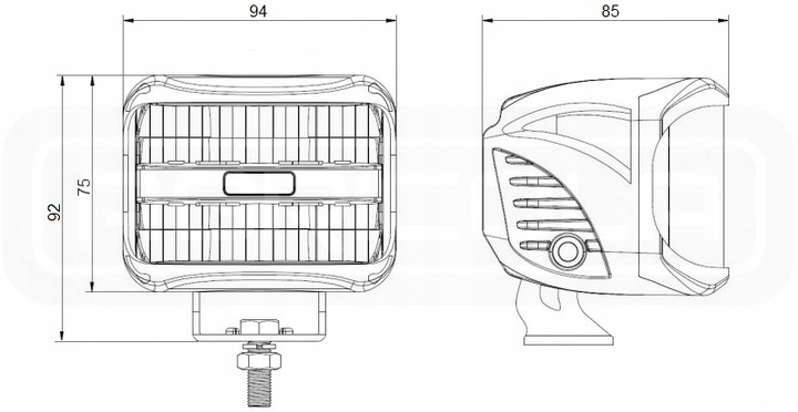 фото №7, Лампа робоча 8xled 1608 lm 27w + podłączenie