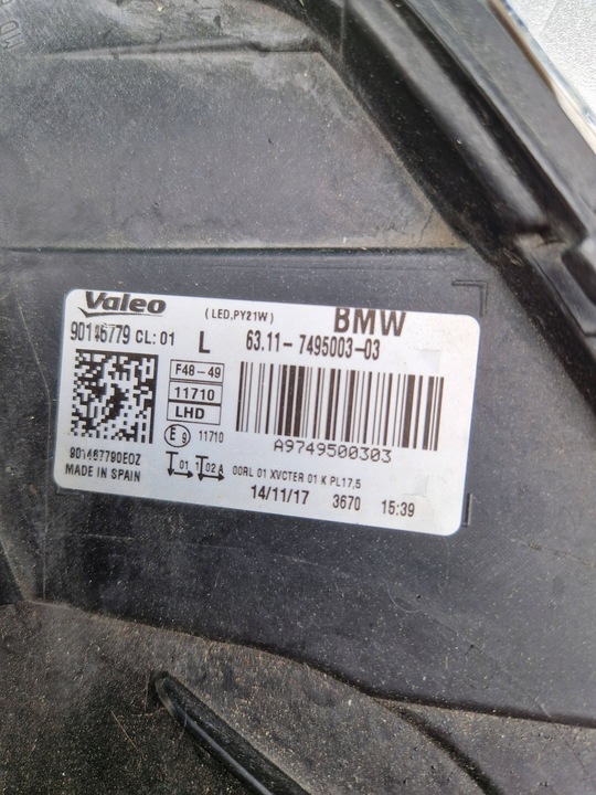фото №8, Bmw x1 f48 f49 лампа лівий ліва перед передня 6311-749503-03