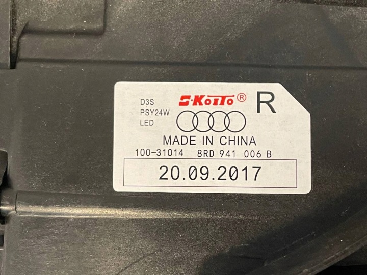 фото №8, Права ліва фара передня audi q3 8u рестайлінг ксенон