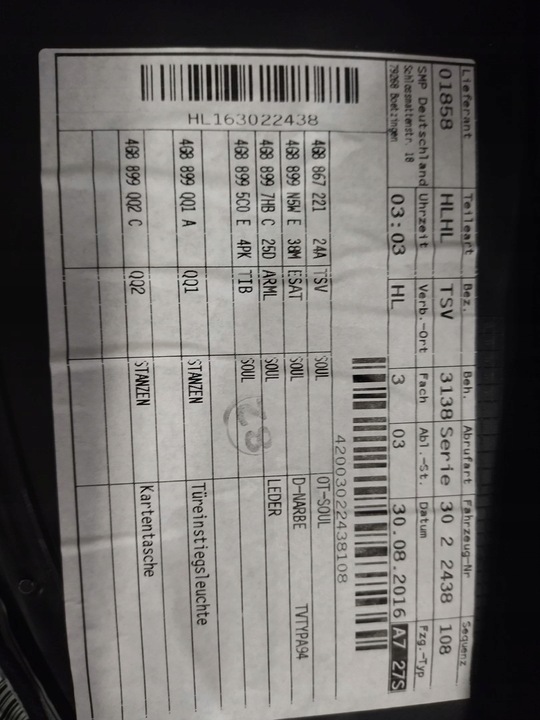 фото №14, 4g8867305 оббивка боковина двері лівий зад audi a7