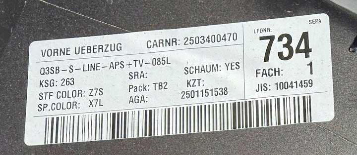 фото №9, Audi q3 sq3 83a 83f ii бампер перед переднє sportback z7s lz7s 4xpdc