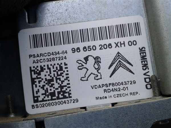 фото №6, Радіо cd mp3 peugeot 308 96650206xh