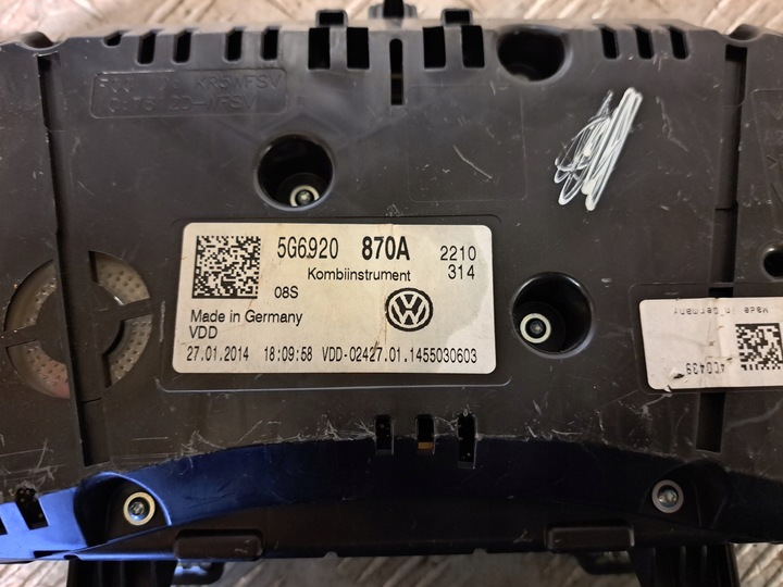фото №7, Vw golf vii 7 gtd 2.0 tdi спидометр приборы 5g6920870a