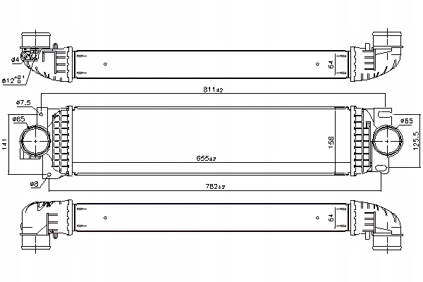 фото №14, Nissens 961436 радиаторов воздуха наддувный