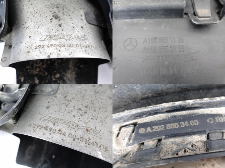 фото №11, Mercedes gle w166 suv mopf 43 amg 15-19 спойлер w бампер наконечники вихлоп