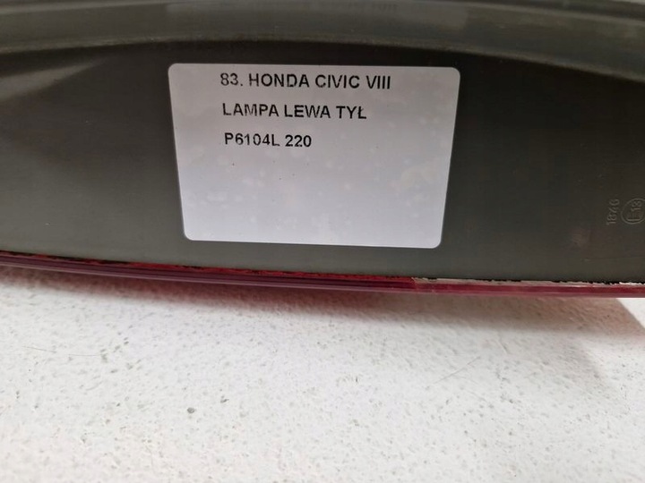 фото №8, Honda civic 8 viii sedan лампа лівий зад ліва задня p6104l