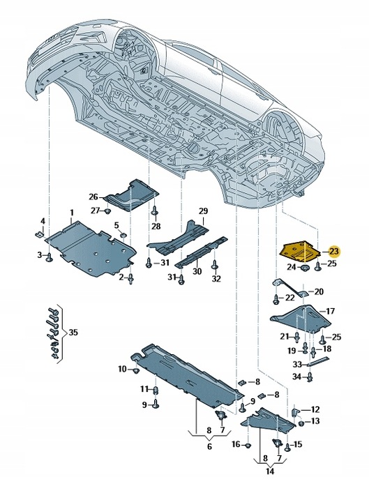 фото №3, Захист підлоги задня середня audi a6 c8 asoe
