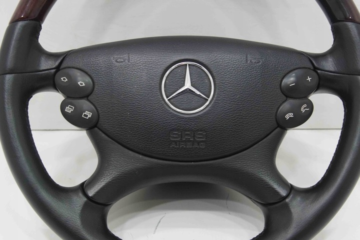 фото №12, Кермо шкіра дерево подушка безпеки mercedes sl r230