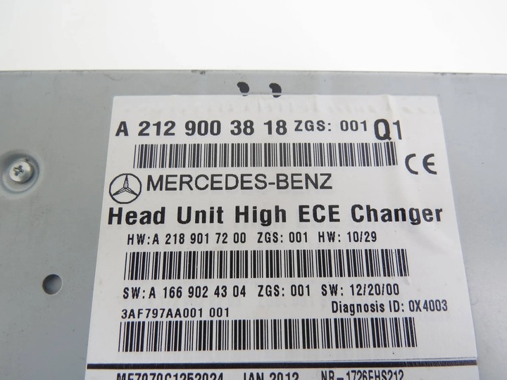 фото №11, Радіо команд навігація 2129003818 mercedes cls w218 e-klasa w212