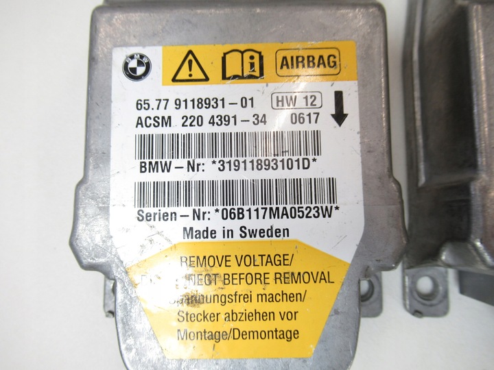 фото №8, Блок керування подушки повітряної bmw e60 e61 e63