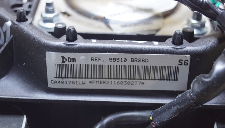 фото №13, Подушка подушка водителя nissan qashqai j10 98510br26d