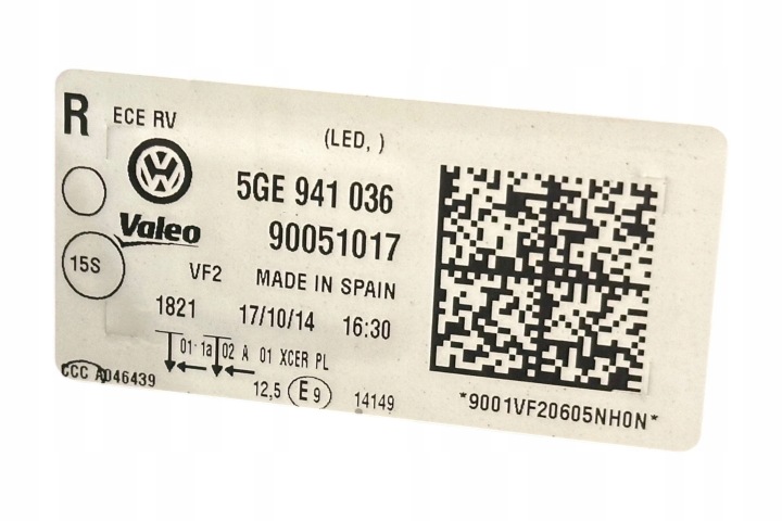 фото №9, Фара volkswagen e-golf 5ge941036