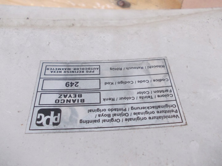 фото №13, Капот кришка двигуна fiat doblo рестайлінг 04- lak 249