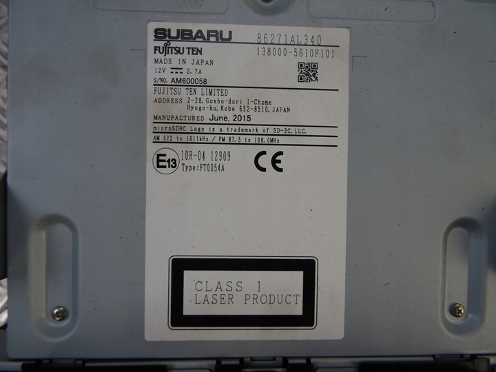 фото №5, Subaru outback 5 15- дисплей екран 86271al340