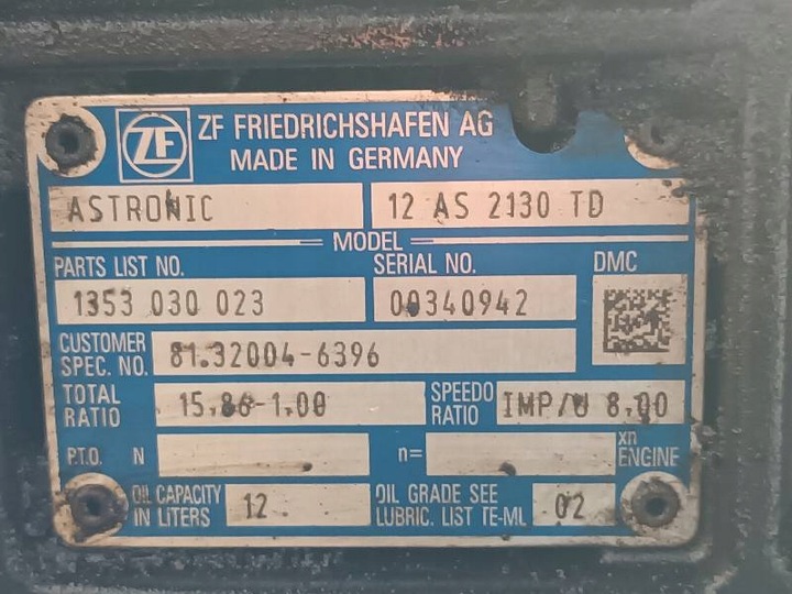 фото №3, Коробка передач коробки передач man tgx 12as2130td + переходник