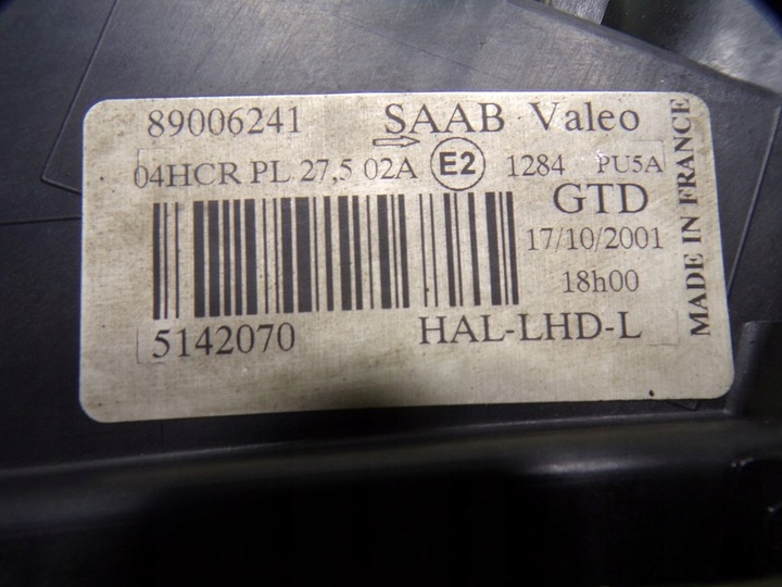 фото №7, Saab 9-5 рестайлинг фара левый переднее лампа перед