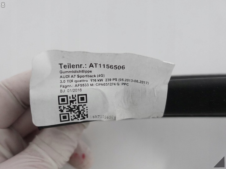 фото №9, Audi a7 s7 rs7 4g8 c7 рестайлінг 10-18 прокладка камери двигуна