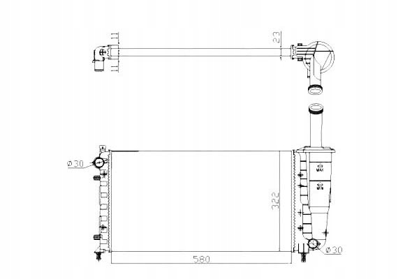 фото №1, Nrf радіаторів fiat punto 1,2 99- nrf